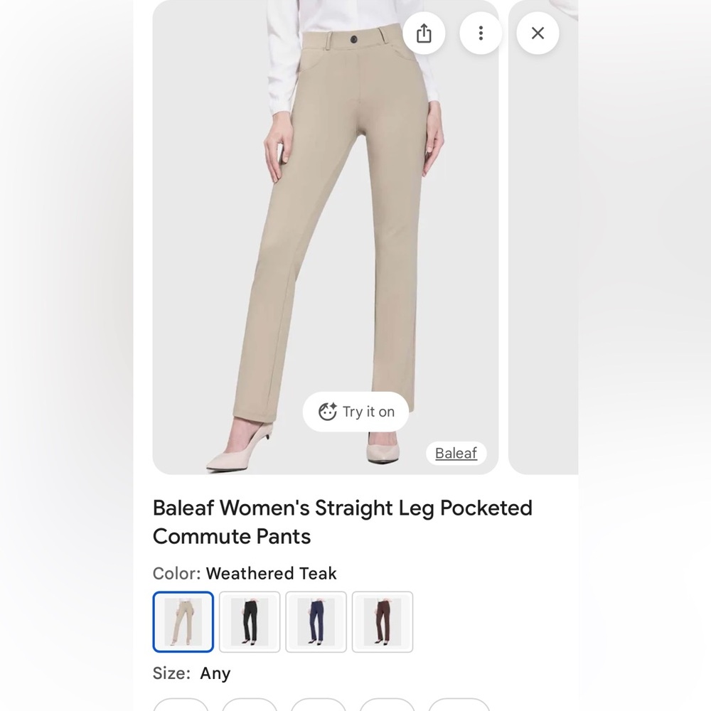 Baleaf Women's Beige Straight Leg Pants